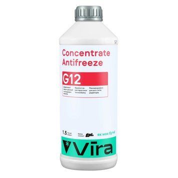 Рідина охолоджуюча VIRA Concentrate Antifreeze G12 червона концентрат 1,5 л (VI2001) VI2001 фото