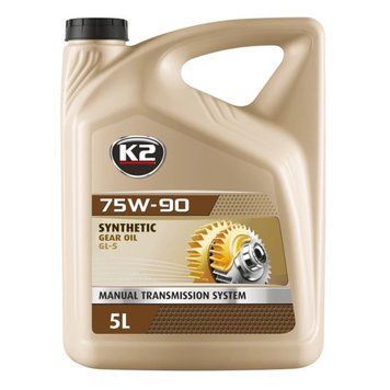 Олива трансмісійна K2 Synthetic Gear Oil GL-5 75W-90 5 л (O5565E) K20940 фото