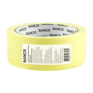 Стрічка клейка малярна NANO5 "Преміум" жовта 38 мм/40 м/140 мкм (N50009) N50009 фото