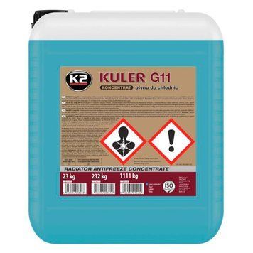 Рідина охолоджуюча K2 Kuler Long Life G11 блакитна концентрат 23 кг (W416N) K20732 фото
