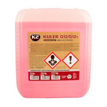 Рідина охолоджуюча K2 Kuler Long Life G12 червона концентрат 23 кг (W416C) K20707 фото
