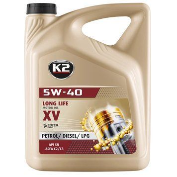 Олива моторна K2 Synthetic Motor Oil XV-C3 5W-40 5 л (O1225E) K20999 фото