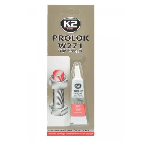 Клей-фіксатор для різьбових з'єднань K2 Prolok W271 червоний 6 мл (B151) K20065 фото