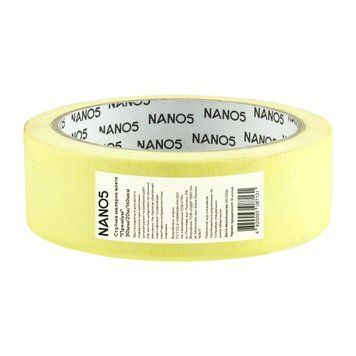 Стрічка клейка малярна NANO5 "Преміум" жовта 30 мм/20 м/140 мкм (N50006) N50006 фото