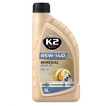 Масло трансмиссионное K2 Mineral Gear Oil GL-5 85W-140 1 л (O5521E) K20997 фото