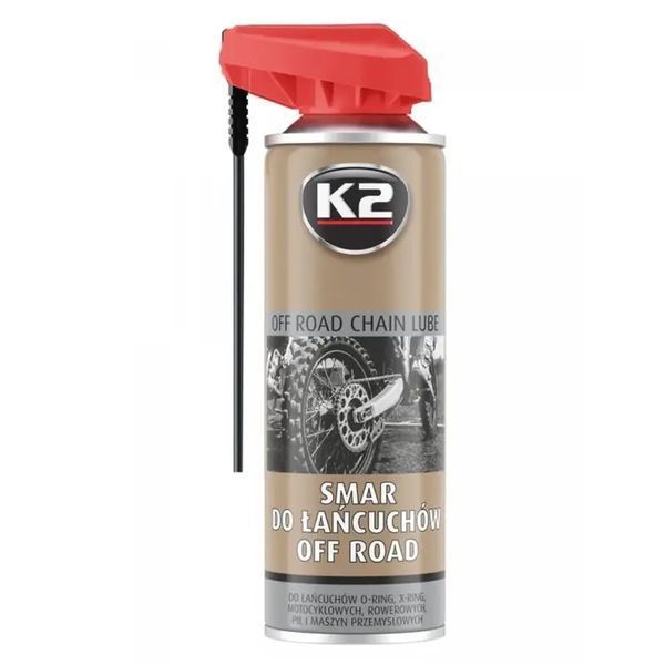 Смазка для цепей K2 Off PRO Chain Lube жидкая синтетическая прозрачная аэрозоль 500 мл (W140) K20019 фото