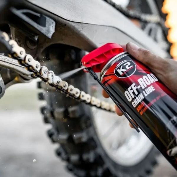 Смазка для цепей K2 Off PRO Chain Lube жидкая синтетическая прозрачная аэрозоль 500 мл (W140) K20019 фото