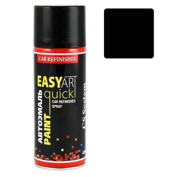 Эмаль автомобильная CS SYSTEM Easy Art Quick Paint 601 Черная глянцевая аэрозольная 400 мл CS1601 фото