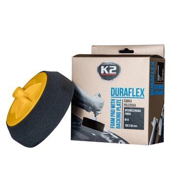 Губка для полірування K2 Duraflex на липучці чорна 150 мм х 50 мм (L644) K20552 фото