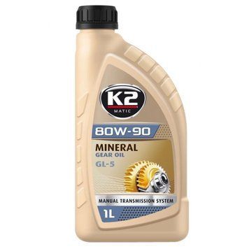 Олива трансмісійна K2 Mineral Gear Oil GL-5 80W-90 1 л (O5541E) K20925 фото